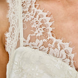 Lace Trim Sleevesless Midi Dress