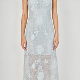 Textured Sleeveless Maxi Dress
