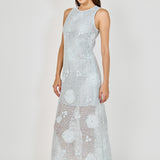 Textured Sleeveless Maxi Dress