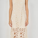 Pearl Floral Lace Midi Dress