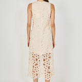 Pearl Floral Lace Midi Dress