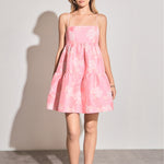 Endless Rose - Floral Jacquard Mini Dress PINK / S Endless Rose - Floral Jacquard Mini Dress PINK / S