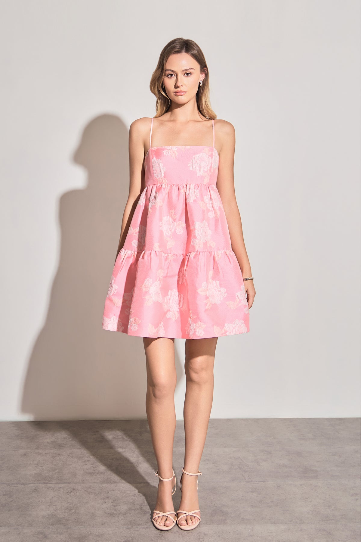 mini jacquard dress endless rose Women's Floral no:Z027705 inspired detail Special Occasion Dresses & Color:totally white
