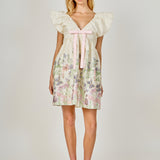 Jacquard Bow Mini Dress