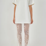 Mix Lace T-shirt Midi Dress