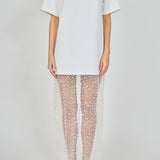 Mix Lace T-shirt midi Dress
