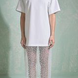 Mix Lace T-shirt midi Dress