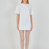 Mix Lace T-shirt midi Dress