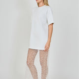 Mix Lace T-shirt midi Dress