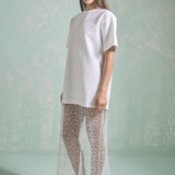 Mix Lace T-shirt midi Dress