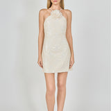 Sequin Mini Dress with florette