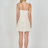 Sequin Mini Dress with florette
