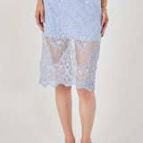 Sequin Lace Midi Skirt