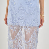 Sequin Lace Midi Skirt