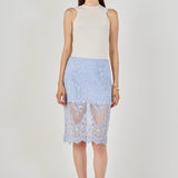 Sequin Lace Midi Skirt