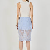Sequin Lace Midi Skirt