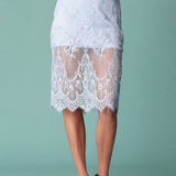 Sequin Lace Midi Skirt
