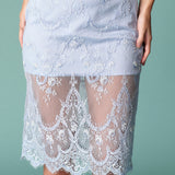 Sequin Lace Midi Skirt