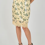 Printed Sequin Midi Skirt