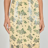 Printed Sequin Midi Skirt