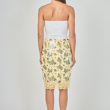 Printed Sequin Midi Skirt