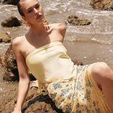 Printed Sequin Midi Skirt