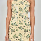 Printed Sequined Mini Dress