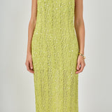 Sequin Halter Maxi Dress