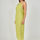 Sequin Halter Maxi Dress