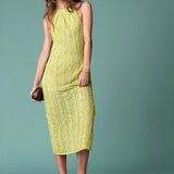 Sequin Halter Maxi Dress