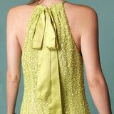 Sequin Halter Maxi Dress