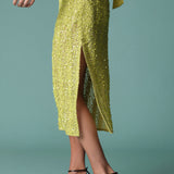 Sequin Halter Maxi Dress