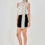 Polka Dot Bow Tie Sleeveless Top