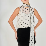 Polka Dot Bow Tie Sleeveless Top