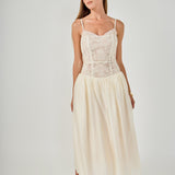 Lace Corset Midi Dress