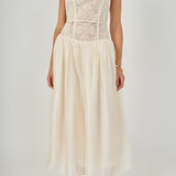 Lace Corset Midi Dress