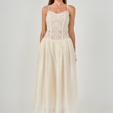 Lace Corset Midi Dress