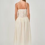 Lace Corset Midi Dress