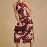 Textured Sleeveless Maxi Dress