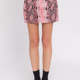 Snake Skin Mini Skirt