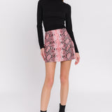 Snake Skin Mini Skirt