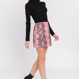 Snake Skin Mini Skirt