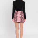 Snake Skin Mini Skirt