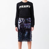 Sequin Midi Skirt