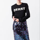 Sequin Midi Skirt