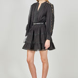 Lace Trim Mini Dress