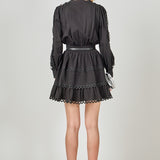 Lace Trim Mini Dress