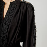 Lace Trim Mini Dress