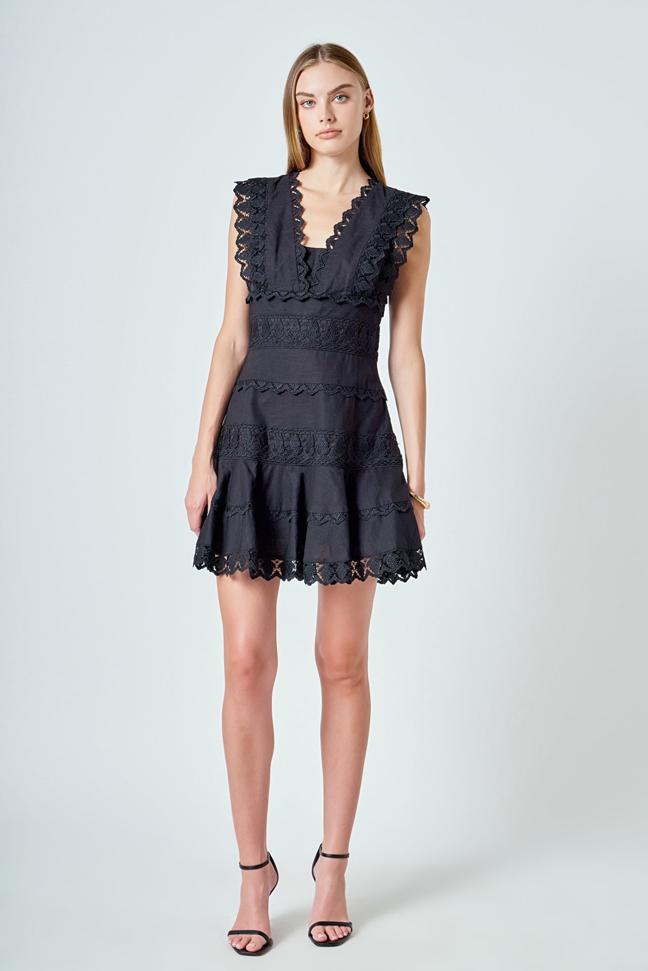 Lace Fit and Flare Mini Skirt Endless Rose Lace Fit and Flare Mini Skirt Endless Rose