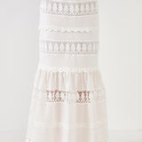 Lace Trim Maxi Skirt